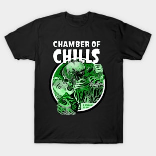 Chamber of Chills Horror Scary Comic Book Halloween Pop Culture Design T-Shirt